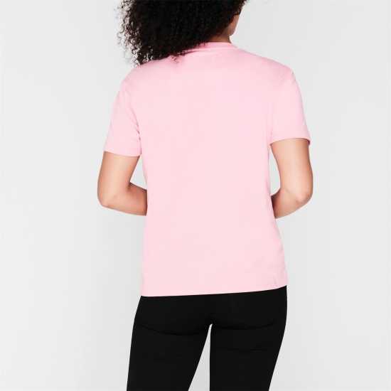 Jack Wills Forstal Boyfriend Logo T-Shirt Pink Дамски тениски с яка