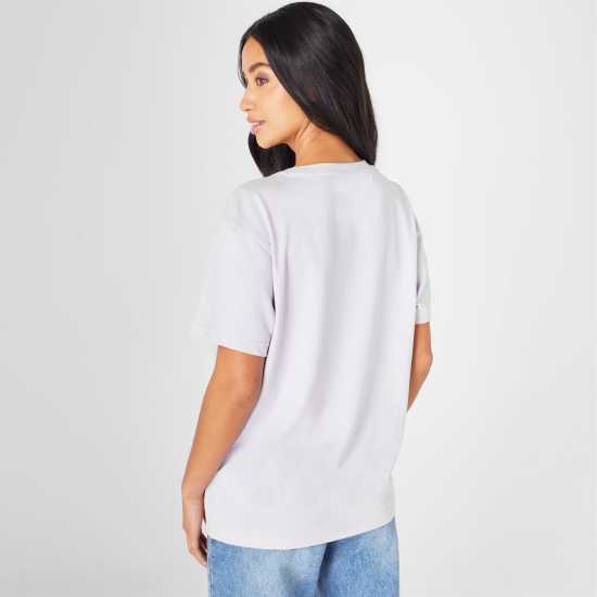 Jack Wills Forstal Boyfriend Logo T-Shirt Lilac Дамски тениски с яка