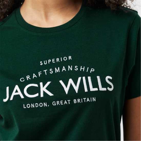 Jack Wills Forstal Boyfriend T-Shirt Ladies Тъмно зелено Jack Wills Forstal Boyfriend T-Shirt Ladies Тъмно зелено