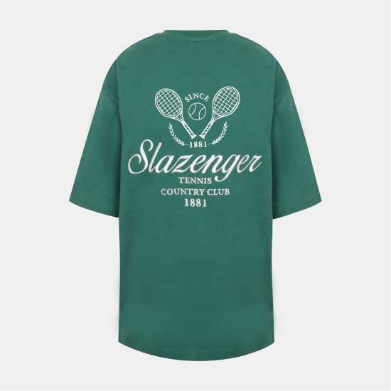 Дамски тениски и фланелки Slazenger Tennis Tee Ld54 Green Slazenger Tennis Tee Ld54 Green Дамски тениски и фланелки