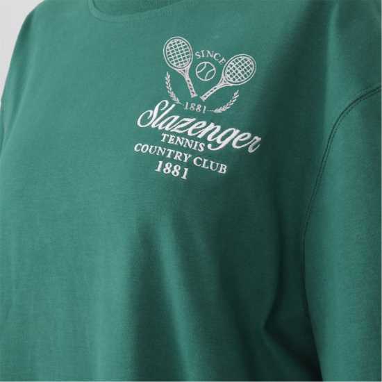 Дамски тениски и фланелки Slazenger Tennis Tee Ld54 Green Slazenger Tennis Tee Ld54 Green Дамски тениски и фланелки