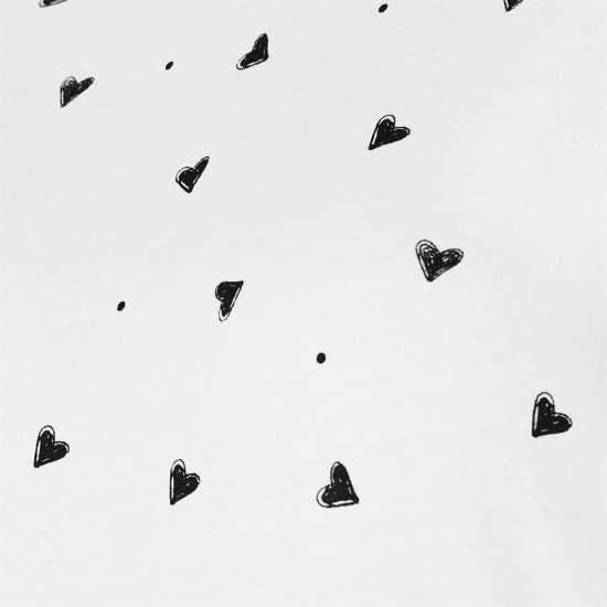 Miso Тениска Printed Boyfriend T Shirt Бяло сърце Дамски тениски и фланелки