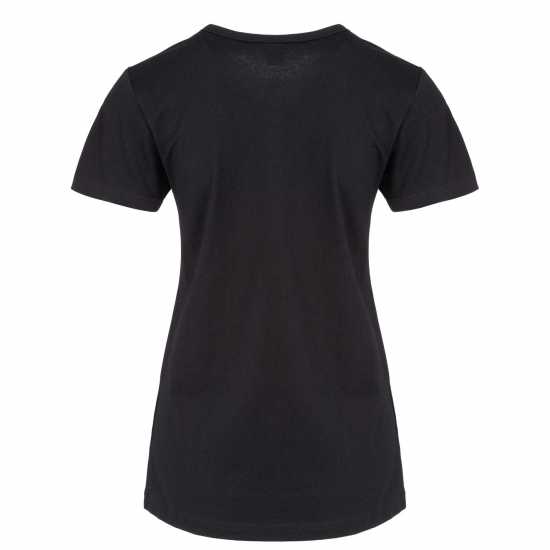 Miso Тениска Printed Boyfriend T Shirt Black Plain Дамски тениски и фланелки