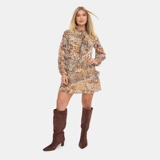 Printed Ruffle Dress  