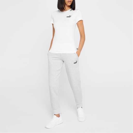 Puma Дамска Тениска Small Logo T Shirt Ladies White - Дамски тениски с яка