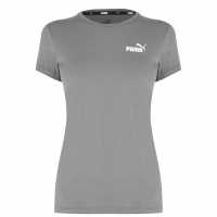 Дамска Тениска Puma Small Logo T Shirt Ladies Castlerock Дамски тениски с яка