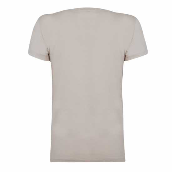 Puma Дамска Тениска Small Logo T Shirt Ladies Oatmeal Дамски тениски с яка