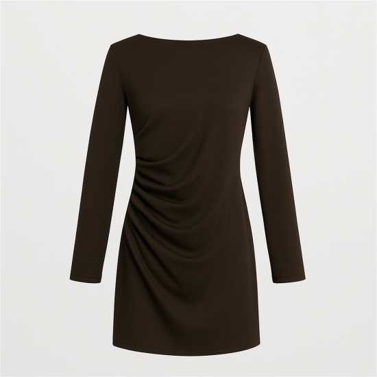 Ruched Detail Mini Dress  