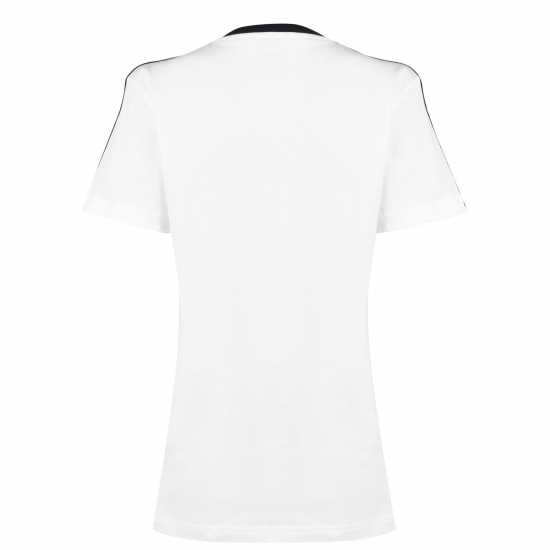 Adidas Essentials 3 Stripe T-Shirt Womens Бяло/Черно Дамски тениски и фланелки