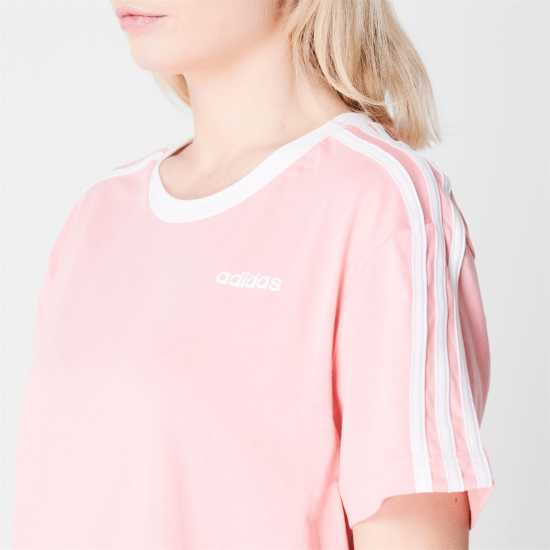 Adidas Дамска Тениска Essentials 3 Stripe T Shirt Ladies