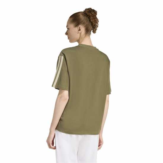 Adidas Essentials 3 Stripe T-Shirt Womens  