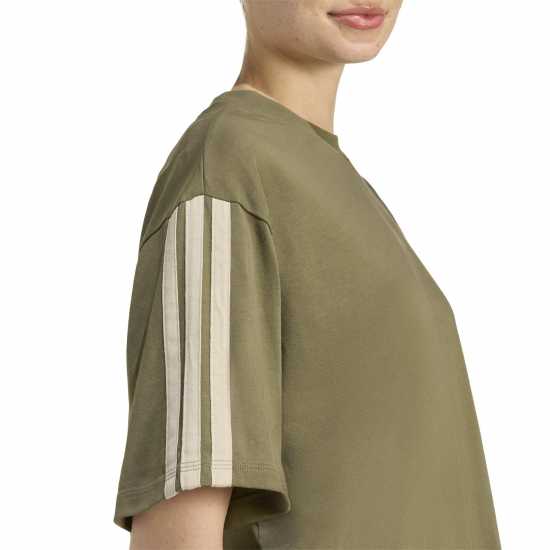 Adidas Essentials 3 Stripe T-Shirt Womens  