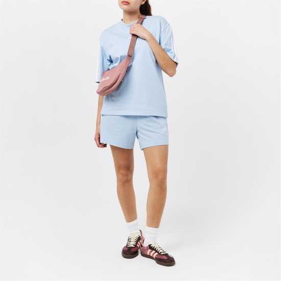 Adidas Essentials 3 Stripe T-Shirt Womens Свети синьо Дамски тениски и фланелки