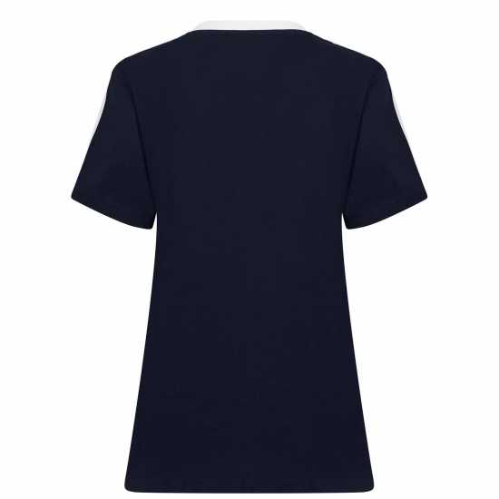 Дамски тениски и фланелки Adidas Essentials 3 Stripe T-Shirt Womens Морско синьо/Бяло Adidas Essentials 3 Stripe T-Shirt Womens Морско синьо/Бяло Дамски тениски и фланелки