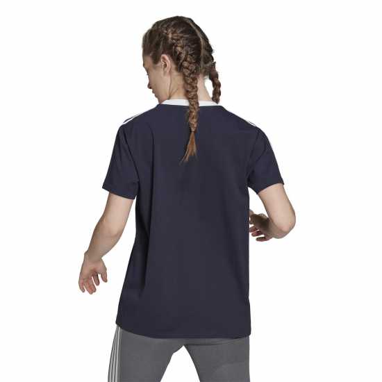 Дамски тениски и фланелки Adidas Essentials 3 Stripe T-Shirt Womens Морско синьо/Бяло Adidas Essentials 3 Stripe T-Shirt Womens Морско синьо/Бяло Дамски тениски и фланелки