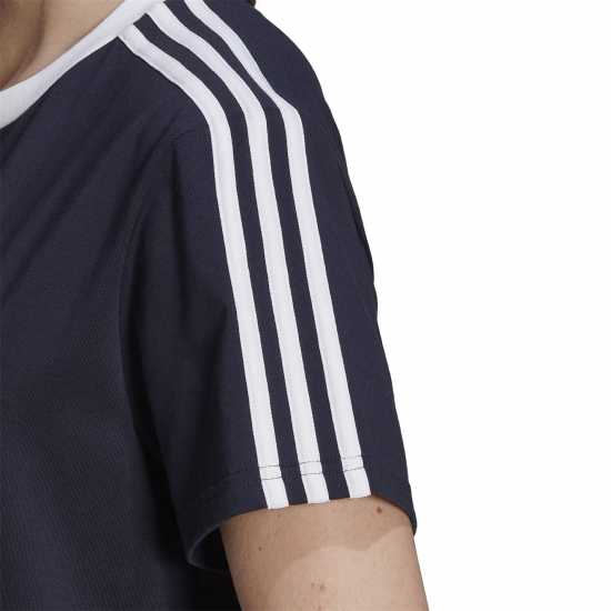 Дамски тениски и фланелки Adidas Essentials 3 Stripe T-Shirt Womens Морско синьо/Бяло Adidas Essentials 3 Stripe T-Shirt Womens Морско синьо/Бяло Дамски тениски и фланелки