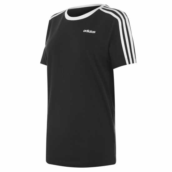 Дамски тениски и фланелки Adidas Essentials 3 Stripe T-Shirt Womens Черно/Бяло Adidas Essentials 3 Stripe T-Shirt Womens Черно/Бяло Дамски тениски и фланелки