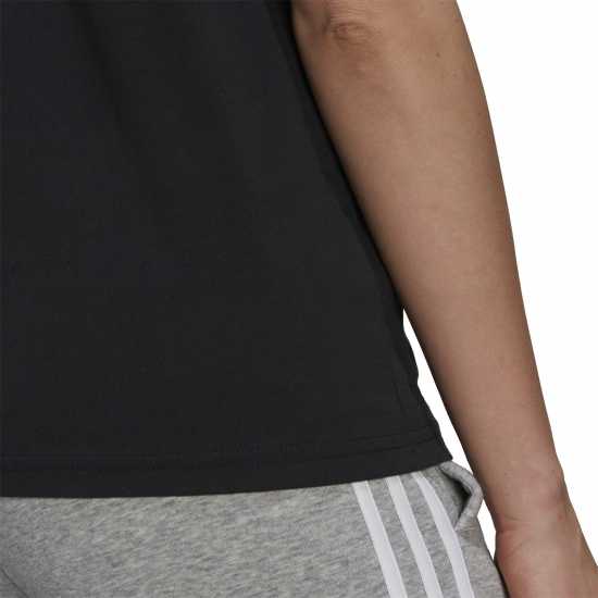 Adidas Essentials 3 Stripe T-Shirt Womens Черно/Бяло Дамски тениски и фланелки