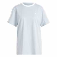 Adidas Essentials 3 Stripe T-Shirt Womens Чудесно синьо Дамски тениски и фланелки