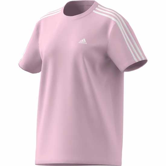 Дамски тениски и фланелки Adidas Essentials 3 Stripe T-Shirt Womens Ясно розово Adidas Essentials 3 Stripe T-Shirt Womens Ясно розово Дамски тениски и фланелки