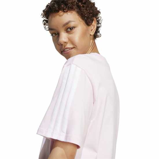 Дамски тениски и фланелки Adidas Essentials 3 Stripe T-Shirt Womens Ясно розово Adidas Essentials 3 Stripe T-Shirt Womens Ясно розово Дамски тениски и фланелки