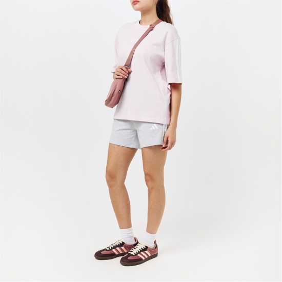 Дамски тениски и фланелки Adidas Essentials 3 Stripe T-Shirt Womens Ясно розово Adidas Essentials 3 Stripe T-Shirt Womens Ясно розово Дамски тениски и фланелки