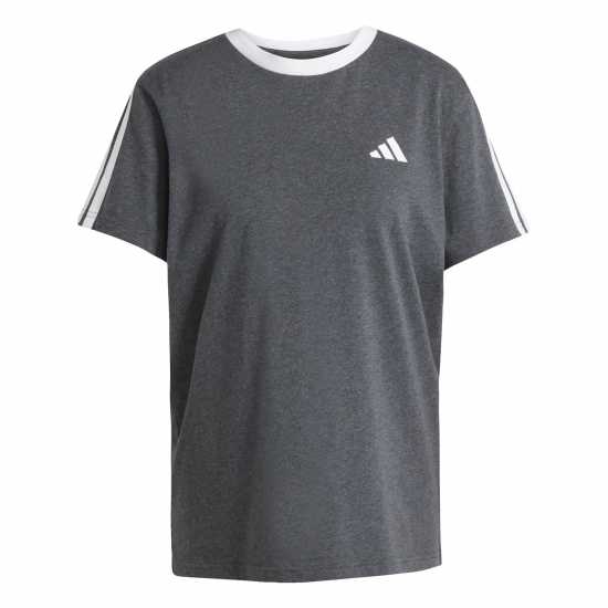 Дамски тениски и фланелки Adidas Essentials 3 Stripe T-Shirt Womens Тъмно сиво Adidas Essentials 3 Stripe T-Shirt Womens Тъмно сиво Дамски тениски и фланелки