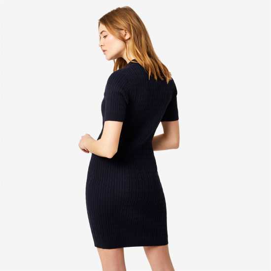 Jack Wills Polo Cable Knitted Mini Dress Navy Дамски пуловери и жилетки