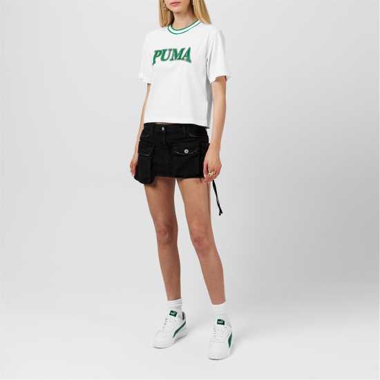Дамски тениски и фланелки Puma Squad Graphic Tee T-Shirt Womens Бяло/Зелено Puma Squad Graphic Tee T-Shirt Womens Бяло/Зелено Дамски тениски и фланелки