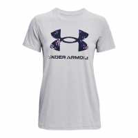 Under Armour Ua Sportstyle Graphic Short Sleeve Mod Gray Light Heather Дамски тениски и фланелки