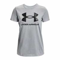 Under Armour Ua Sportstyle Graphic Short Sleeve Mod Grey Дамски тениски и фланелки