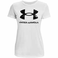 Under Armour Ua Sportstyle Graphic Short Sleeve White/Black Дамски тениски и фланелки