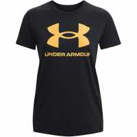 Under Armour Ua Sportstyle Graphic Short Sleeve Black/Rise Дамски тениски и фланелки