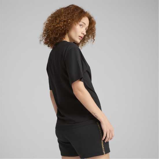 Puma Тениска С Лого No1 Logo Tee Черно Животно Дамски тениски и фланелки