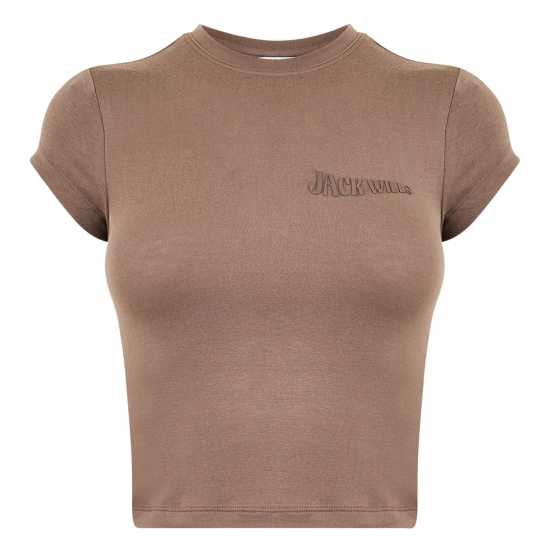 Дамски тениски и фланелки Jack Wills Short Sleeve Baby T-Shirt Моха Jack Wills Short Sleeve Baby T-Shirt Моха Дамски тениски и фланелки