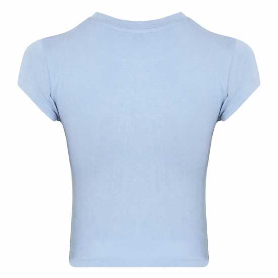 Jack Wills Short Sleeve Baby T-Shirt Меко синьо Дамски тениски и фланелки