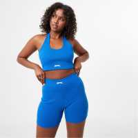Slazenger Ft. Wolfie Cindy Halter Crop Top Кобалт Дамски тениски и фланелки