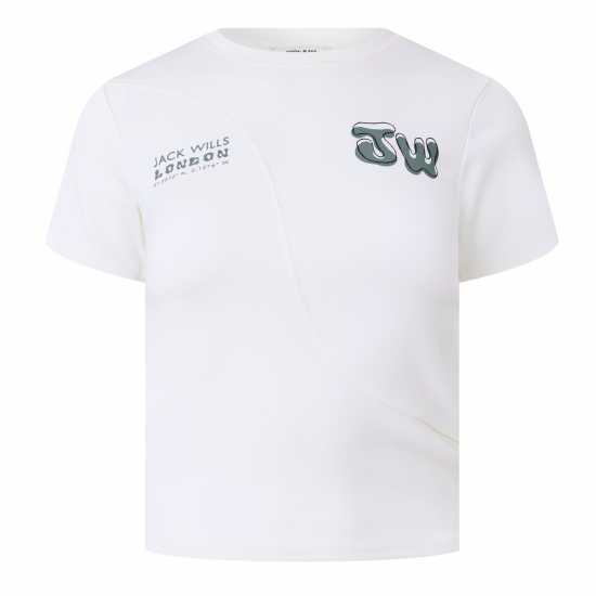 Дамски тениски и фланелки Jack Wills Splice T-Shirt Jack Wills Splice T-Shirt Дамски тениски и фланелки