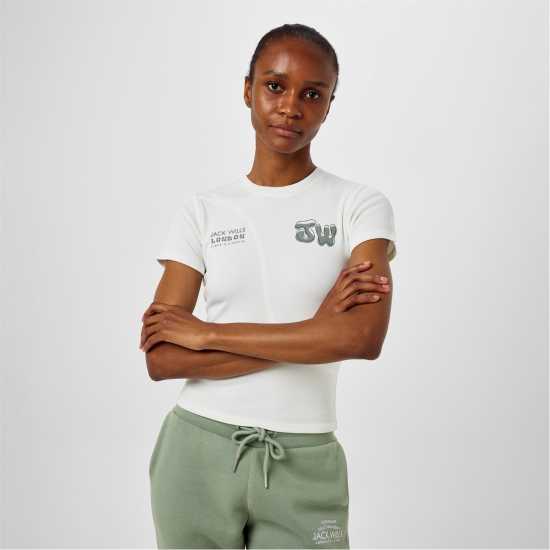 Дамски тениски и фланелки Jack Wills Splice T-Shirt Jack Wills Splice T-Shirt Дамски тениски и фланелки