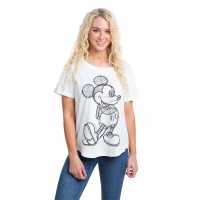 Disney Regular Fit T-Shirt Бяло 