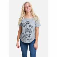 Disney Regular Fit T-Shirt Сиво 