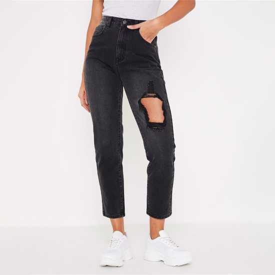 Isawitfirst Back Leg Ripped Mom Jeans  