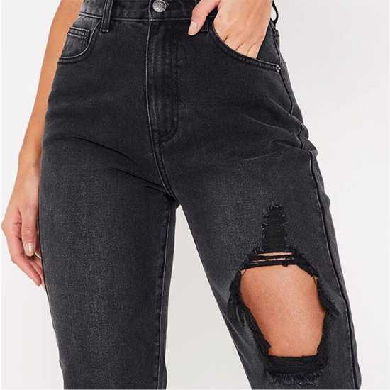 Isawitfirst Back Leg Ripped Mom Jeans  
