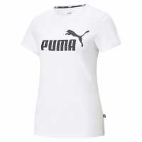 Тениска Puma No1 Logo Qt T Shirt White/Black Дамски тениски и фланелки