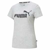 Тениска Puma No1 Logo Qt T Shirt Med Grey Дамски тениски и фланелки