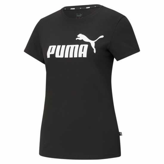 Puma Тениска No1 Logo Qt T Shirt Black/White - Дамски тениски с яка
