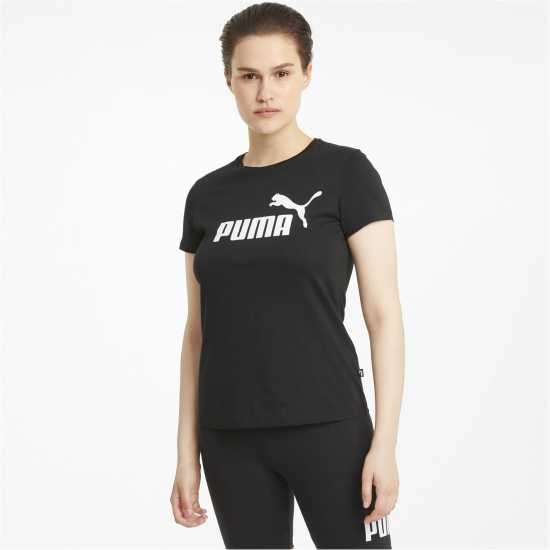 Puma Тениска No1 Logo Qt T Shirt Black/White Дамски тениски с яка