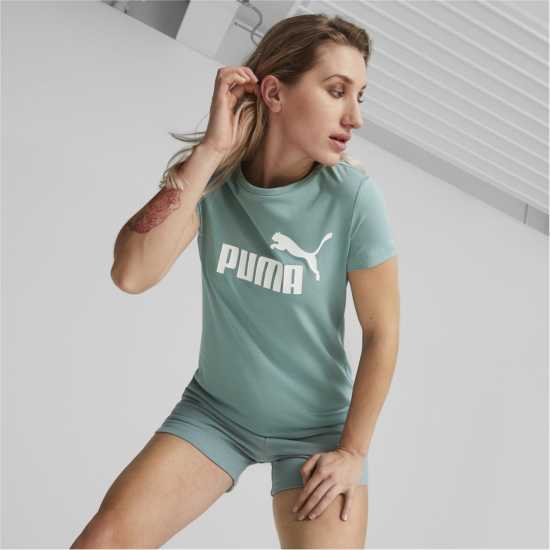 Puma Тениска No1 Logo Qt T Shirt Adriatic - Дамски тениски с яка