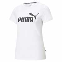 Тениска Puma No1 Logo Qt T Shirt White/Black Дамски тениски с яка