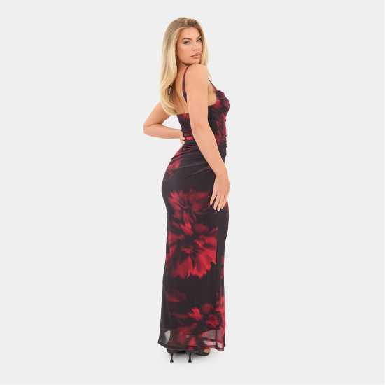 I Saw It First Mesh Maxi Dress Dark Floral I Saw It First Mesh Maxi Dress Dark Floral